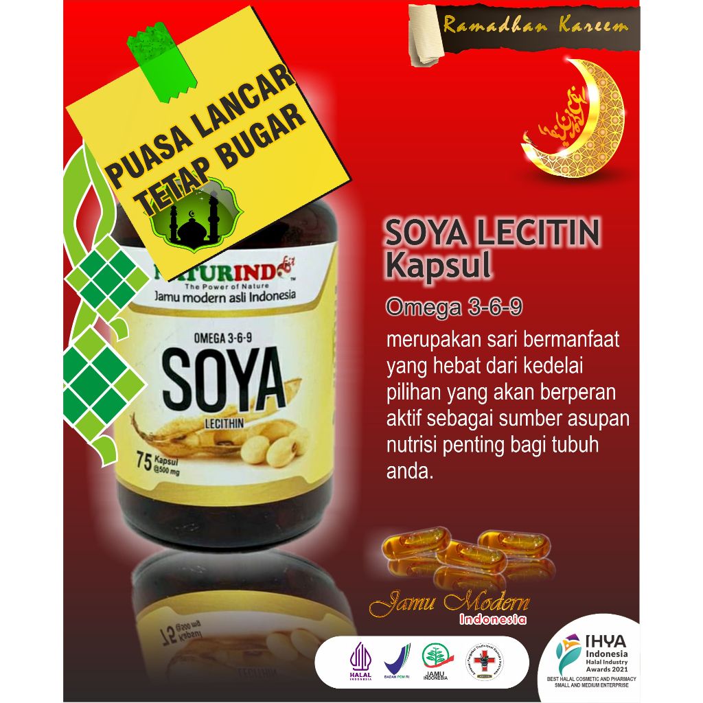 Jual SOYA LECITHIN OMEGA 369 (Kapsul) Herbal Sari Kedelai Pilihan