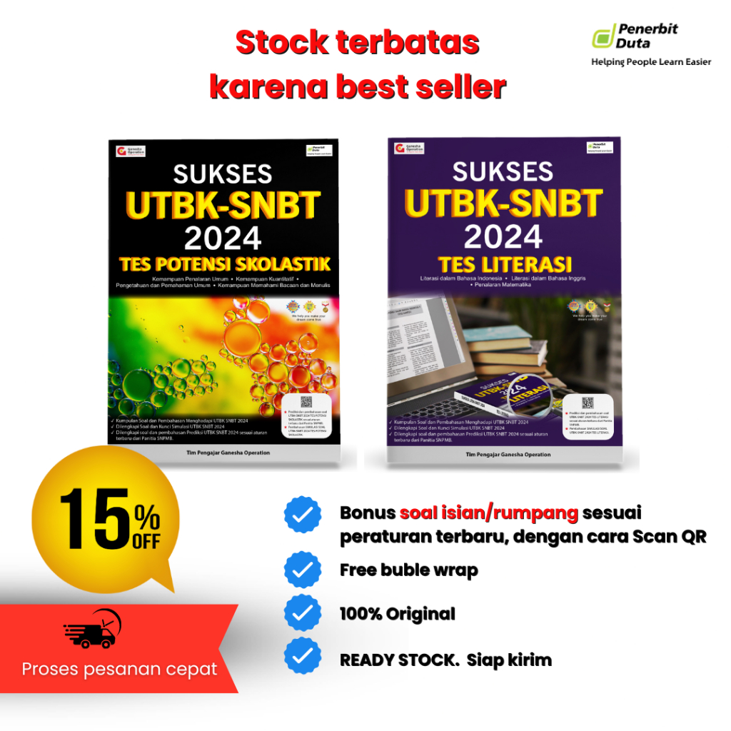 Jual Penerbit Duta - SUKSES UTBK-SNBT 2024 Tes Potensi Skolastik Dan ...