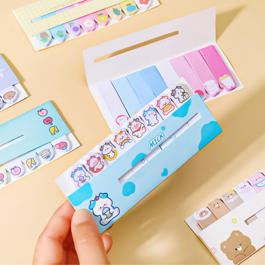 Jual KAWA Sticky Notes Lucu 8 in 1 Isi 120 Lembar Penanda Halaman Memo ...