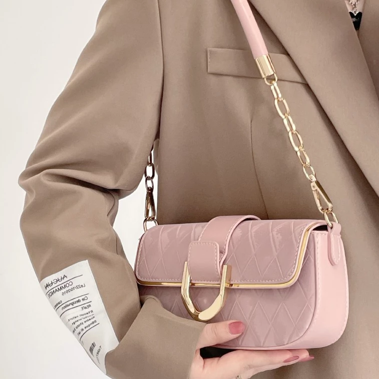 Tas Shoulder Rantai Gold
