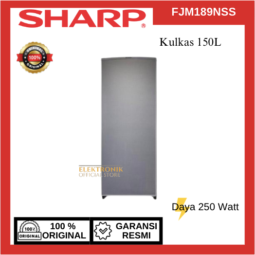 Jual Sharp FJM189NSS Kulkas Freezer 6 Rak 158L Direct Cooling System ...