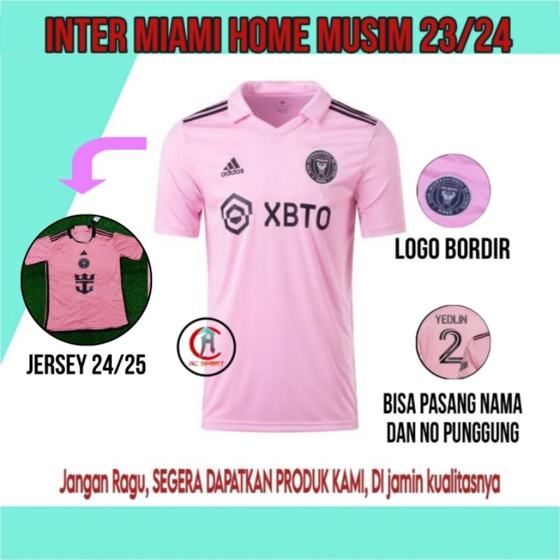 Jual Jersey Bola Inter Miami Home Musim 2023 2024 2025 Kualitas Terbaik ...