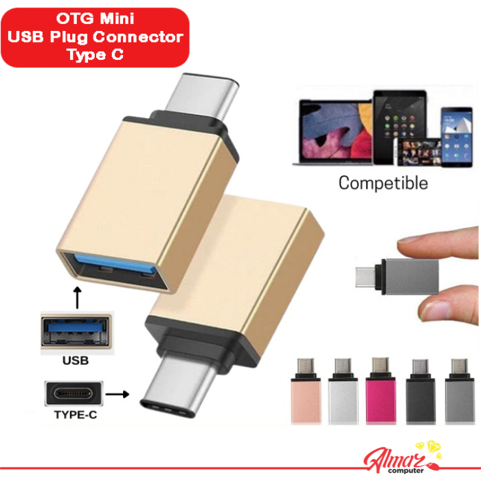Jual OTG USB type C/Type-C Connector To Normal USB port - Converter ...