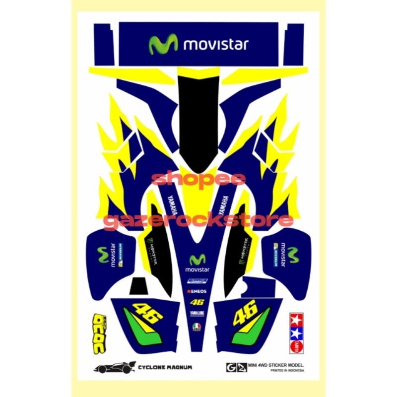Jual Stiker Tamiya Cyclone Magnum Cutting Vinyl | Shopee Indonesia