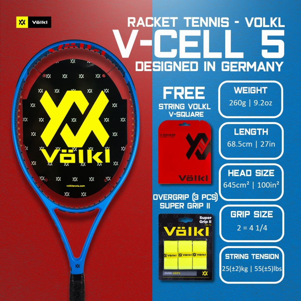 Jual Raket Tenis Tennis Volkl VCell 5 String Volkl V Square Original ...