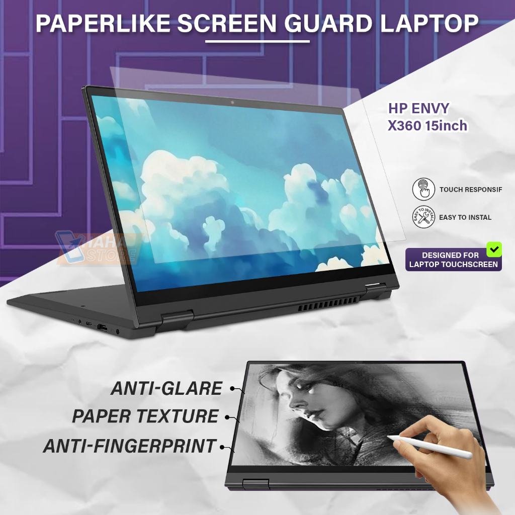 Jual HP Envy X360 15 inch Paper Feel Anti Gores Tektur Kertas Screen ...