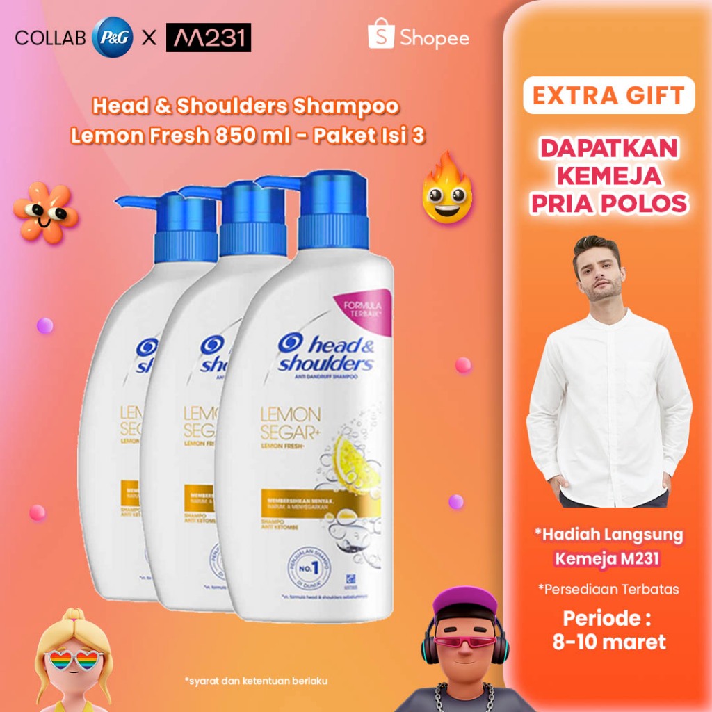 Jual Head and Shoulders Sampo Anti Ketombe Lemon Segar Perawatan Rambut