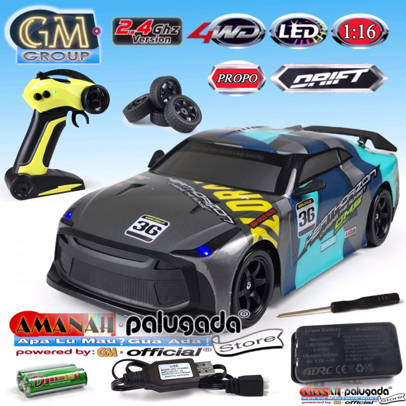 Jual GM-UJ-99-235 RC Car Propo Drift Skala 1:16 SniperRacing 2.4GHz 4WD ...