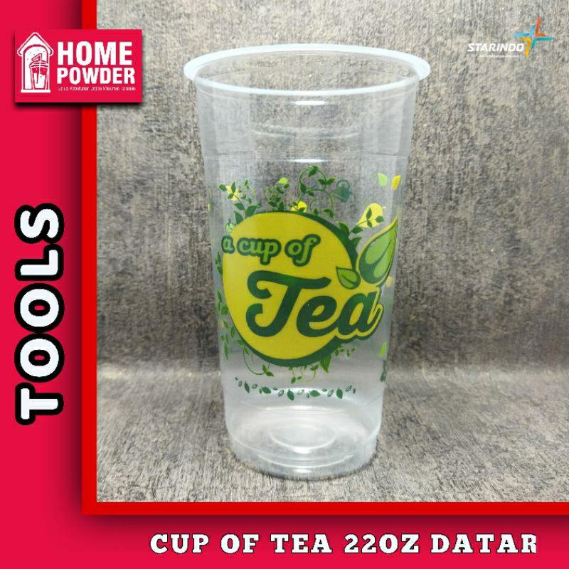 Jual Promo Gelas Cup Sablon Cup Of Tea 22 Oz Dan 16 Oz Starindo Es Teh Jumbo Viral Shopee 1334