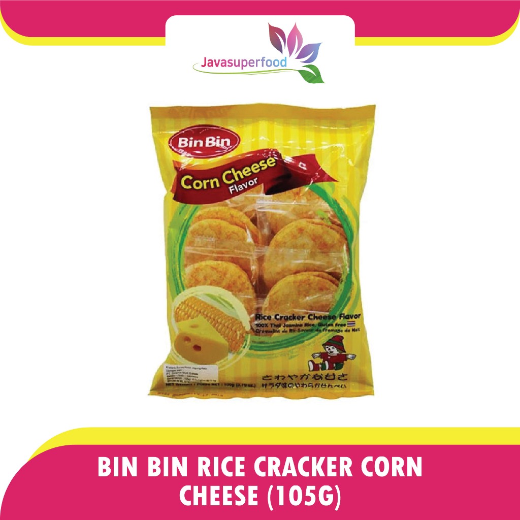 Jual Bin Bin Rice Crackers Corn Cheese 105gr Biskuit Beras Rasa Jagung Keju Shopee Indonesia