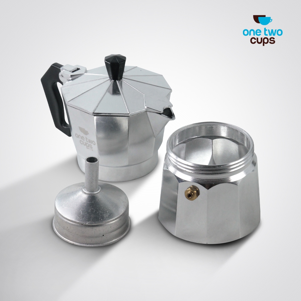 Jual One Two Cups Moka Pot Espresso Coffee Maker Stovetop 3 Cup 150ml ...