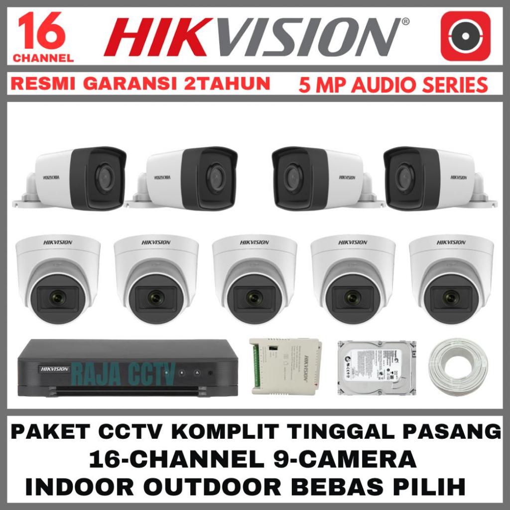 Jual PAKET CCTV HIKVISION 16 CHANNEL 9 CAMERA 5MP TURBO HD KAMERA CCTV ...
