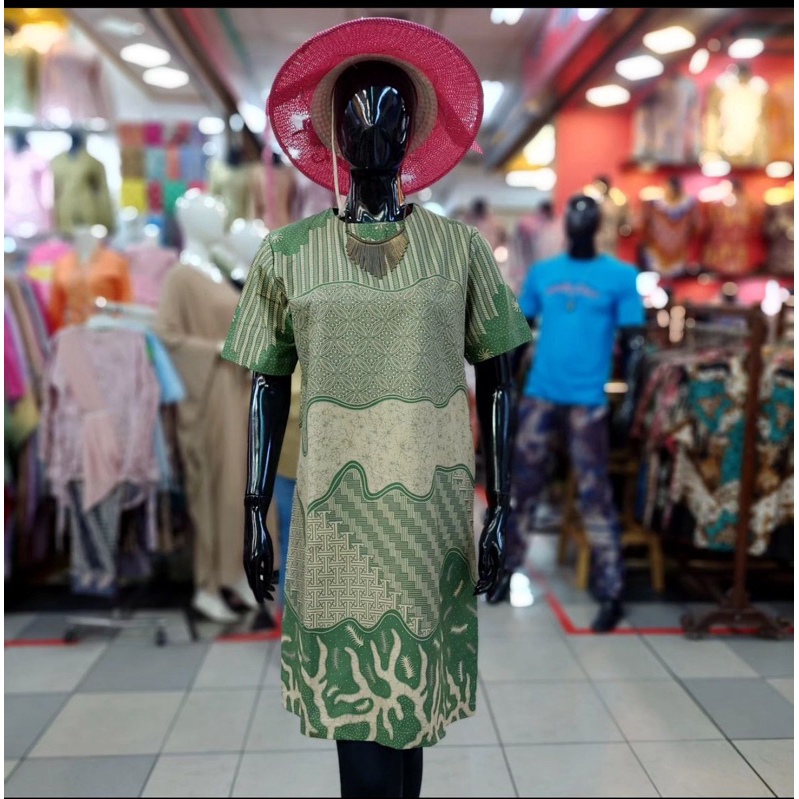 Jual NEW DRES batik puring trikod panjang 100cm | Shopee Indonesia