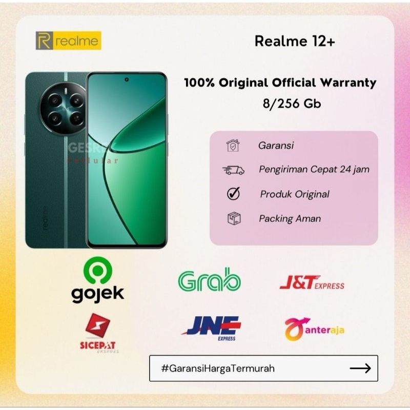Jual Realme 12 Plus 8/256GB Garansi RESMI Shopee Indonesia