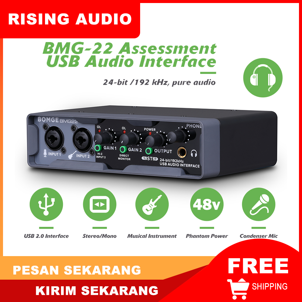 Jual RISING AUDIO USB Audio Interface(24 bit/192 kHz) with XLR, phantom