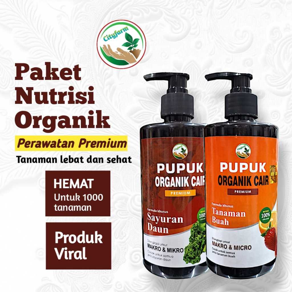 Paket Pupuk Nutrisi Organik POC Sayur 500ml Dan POC Buah 500ml - CITYFARM