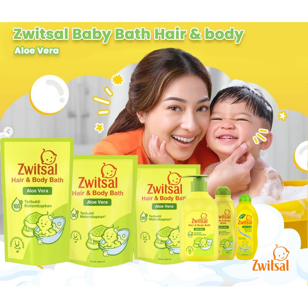 Jual Zwitsal Baby Bath 2in1 Hair&Body 400ml / 600ml Hair And Body Wash ...