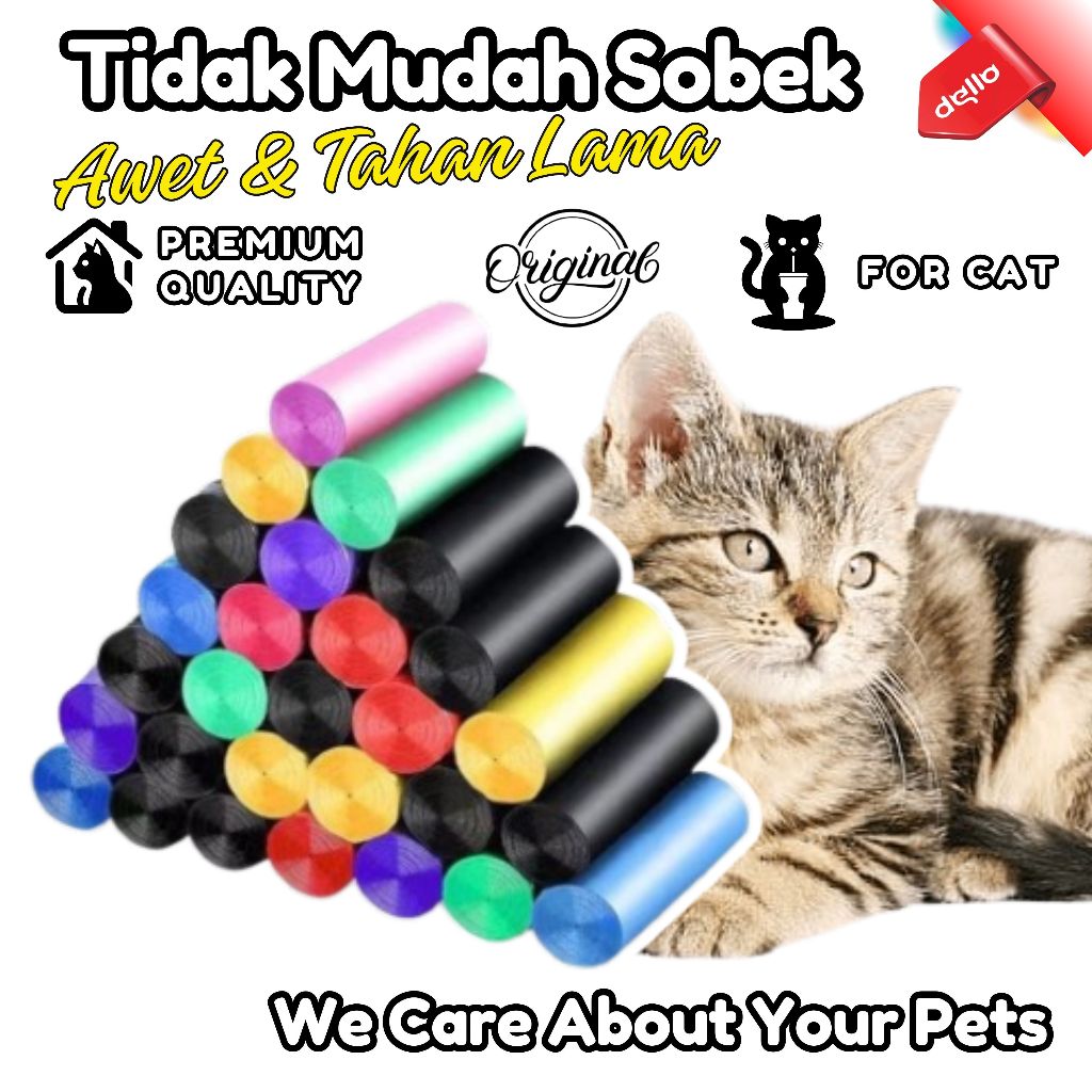 Jual Plastik Sampah Poop Kucing Anabul gulung 45x50 1 Roll isi 20 pcs ...