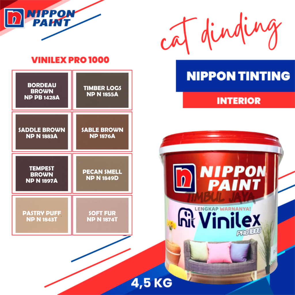 Jual Vinilex Pro1000 45kg Cat Tembok Nippon Paint Interior Dalam