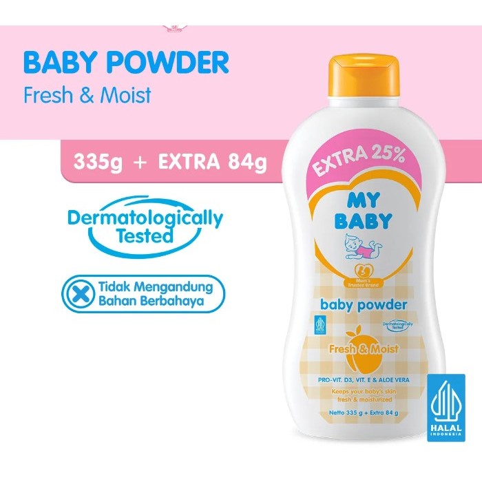 Jual my baby powder 325+81gr Fresh & Moist | Shopee Indonesia