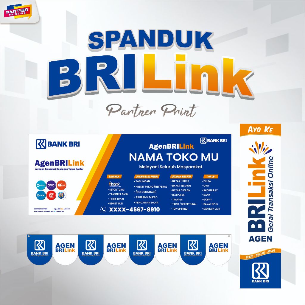 Jual Cetak Banner / Spanduk Agen BRILink Free Desain, Murah Berkualitas ...