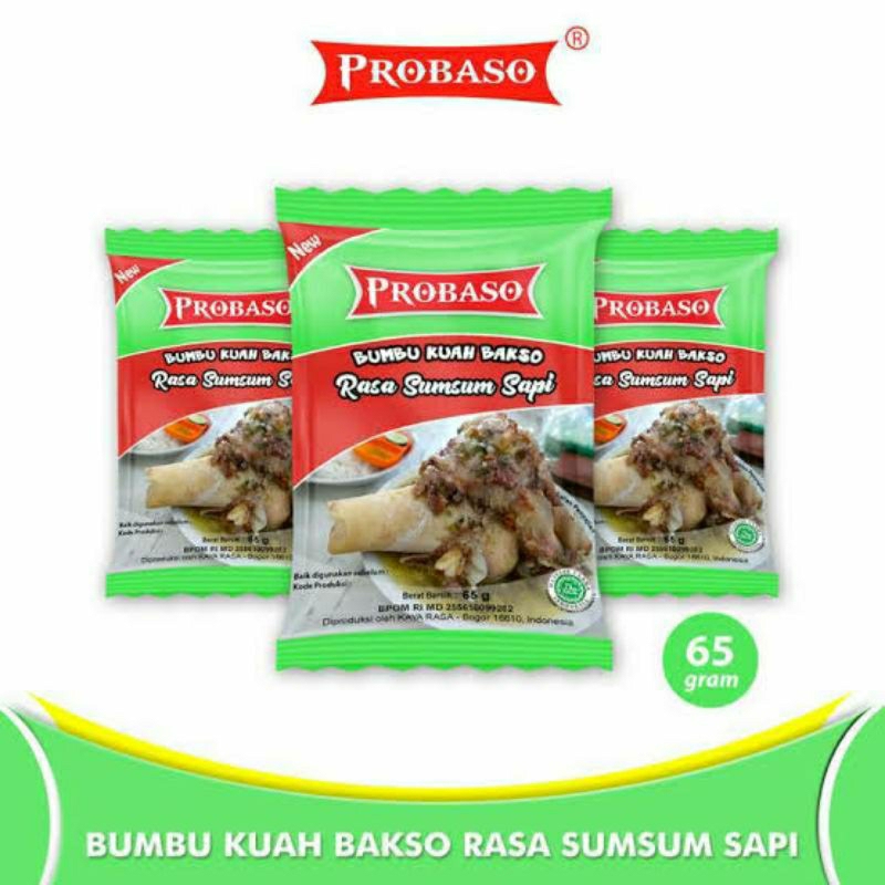 Jual Probaso Bumbu Kuah Bakso Rasa Sumsum Sapi 65 Gram Isi 10 Bks