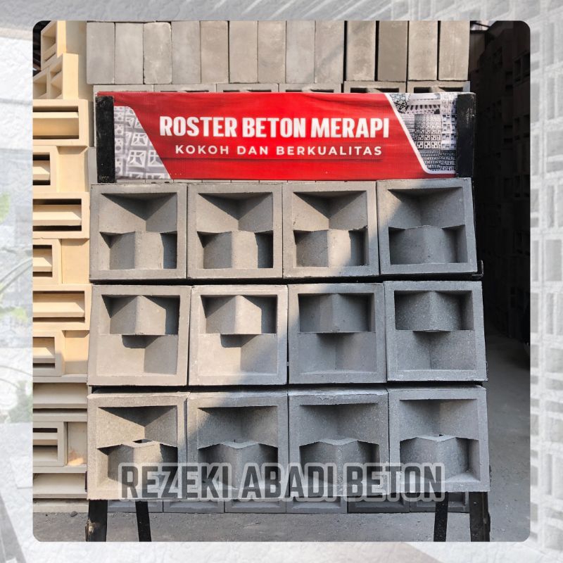 Jual Roster Beton Minimalis, Roster Beton Anti Tampias Motif V 2 Sisi ...