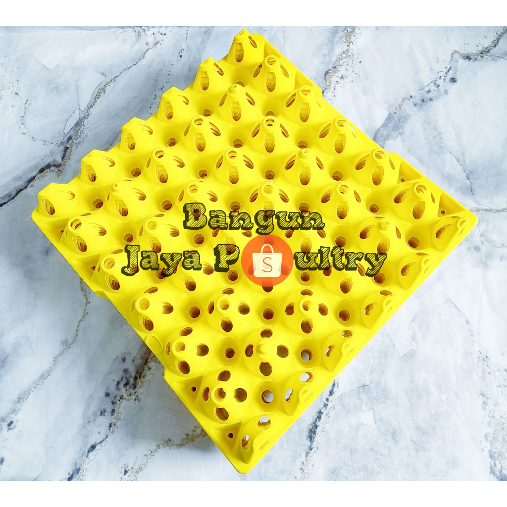 Jual EGG TRAY PLASTIK KUNING 29CM/TEMPAT TELUR AYAM /KANDANG PETELUR ...