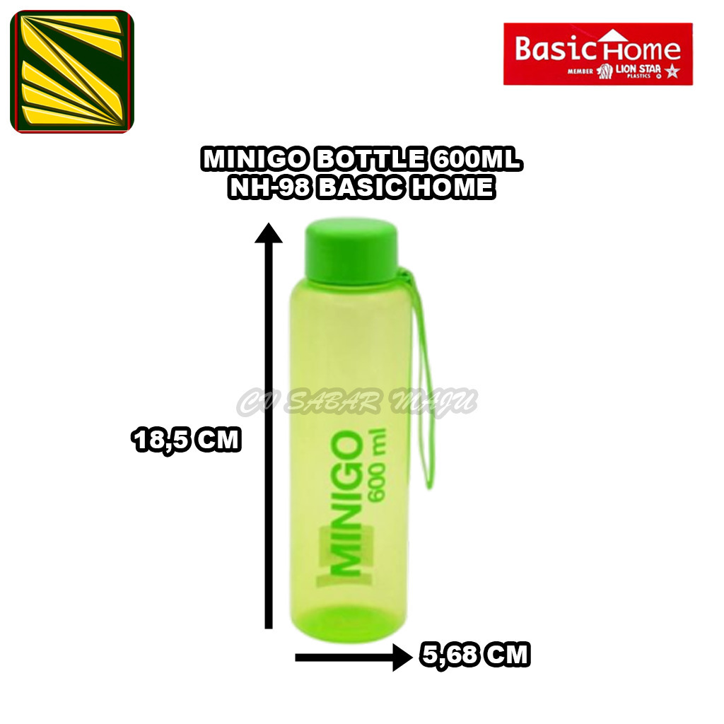 Jual Basic Home Botol Minigo Minum Anak, Botol Minum Plastik 600 ml ...