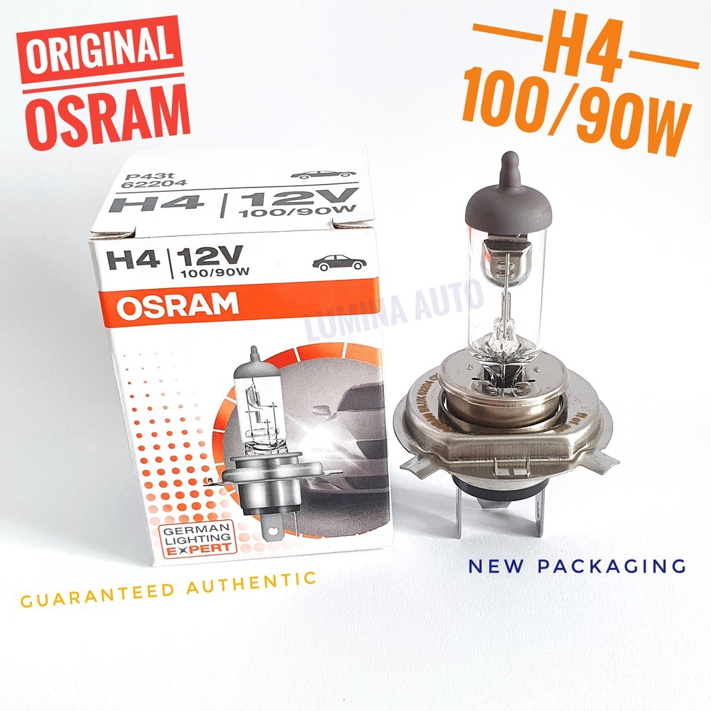 Jual OSRAM Bohlam Halogen H4 12V 100/90W Bilux - High Watt 62204 ...