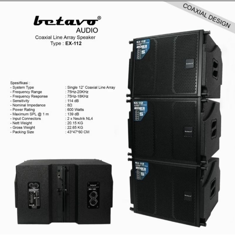 Jual Speaker line array Betavo Ex112 coaxial 12 inch aray ex 112 ...