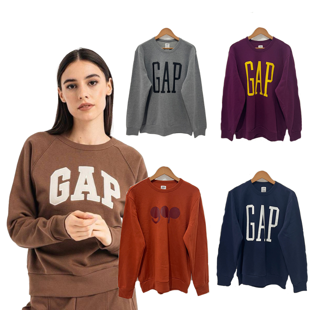 Jual Sweater Wanita GAP Unisex Crop Crewneck Cotton Flace Original Shopee Indonesia