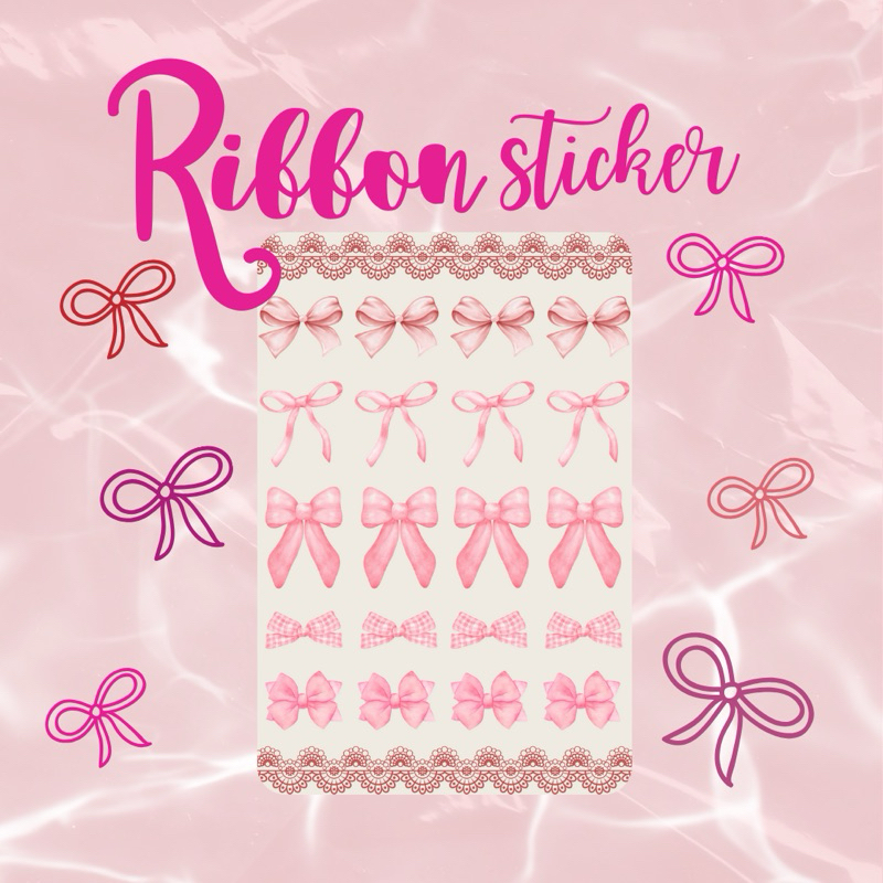 Jual RIBBON STICKER GLITTER BLUE AND PINK | Shopee Indonesia