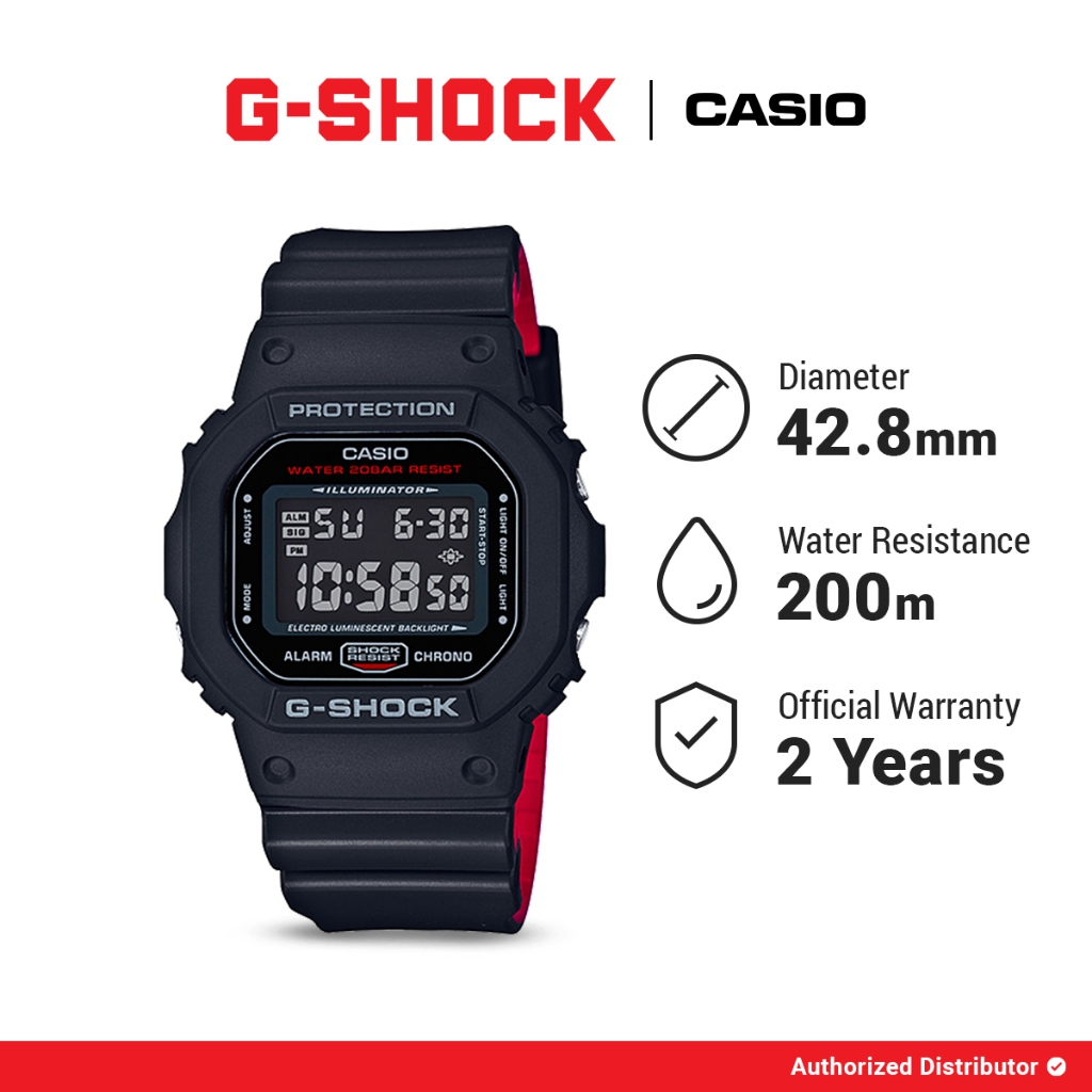 Jual [READY INSTANT] G-Shock Jam Tangan Pria DW-5600HR-1DR Digital ...