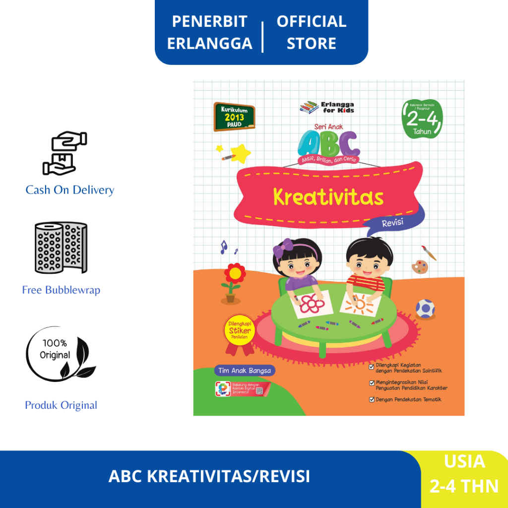 Jual BUKU TEKS TK : ABC KREATIVITAS/REVISI ERLANGGA -ERLANGGA | Shopee ...