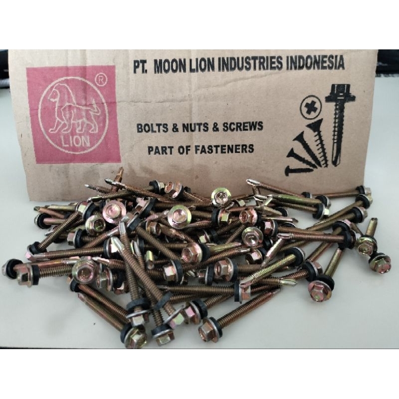 Jual BAUT ROFING BAJA RINGAN MOON LION 5 CM PER BOX 300 PCS | Shopee ...