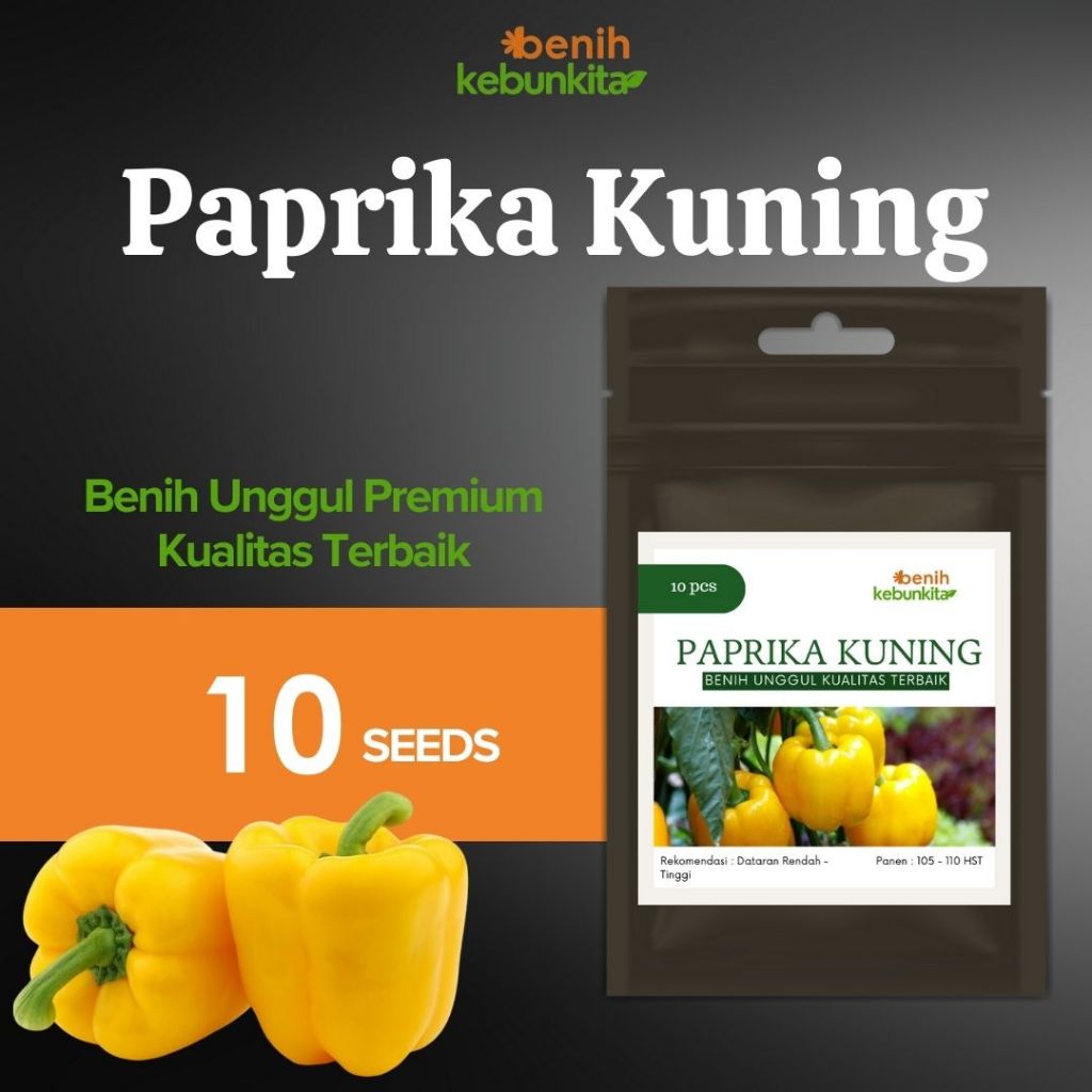 Jual 2 Biji Benih Paprika Kuning Golden Star Known You Seed Bibit