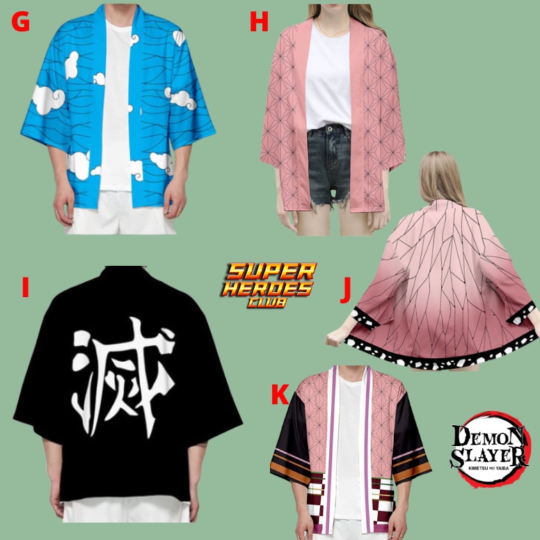 Jual ART R72A Kimono Demon Slayer Jubah Kostum Anak Jepang Cosplay ...