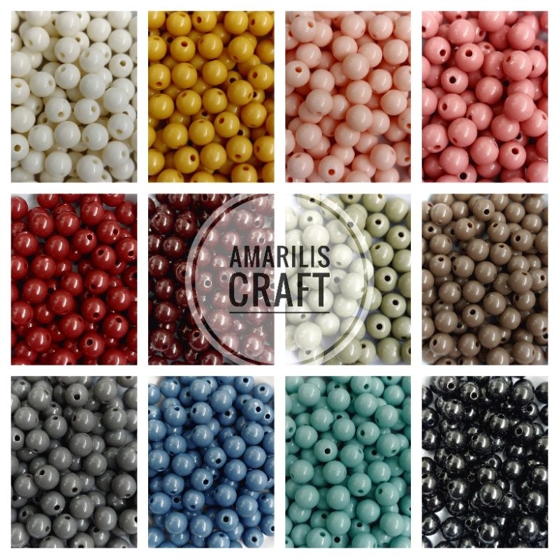Jual [30gr] Manik Susu Earth Tone Colors Beads | Shopee Indonesia