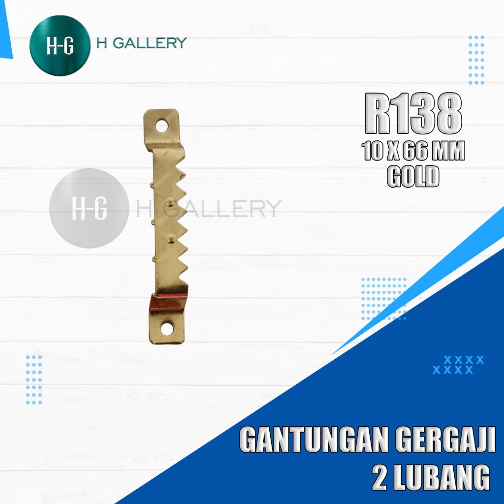 Jual R138 GANTUNGAN GERGAJI 2 LUBANG - 10X66 GOLD *S | Shopee Indonesia