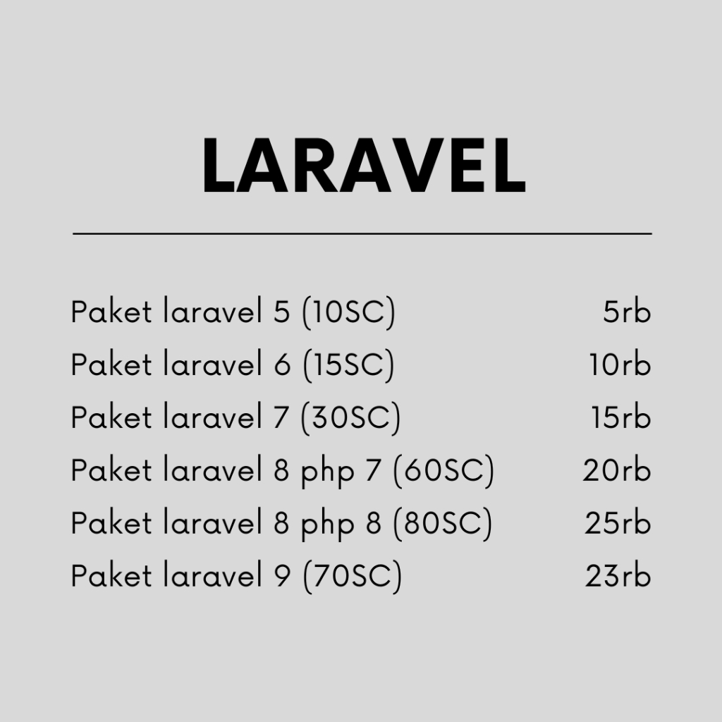 Jual Kumpulan Source Code Web Programing Laravel | Shopee Indonesia