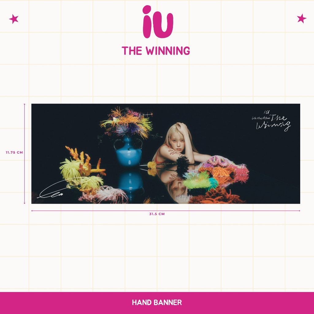 Jual HAND BANNER IU THE WINNING HANDBANNER (HARGA 1 PCS + LAMINASI ...