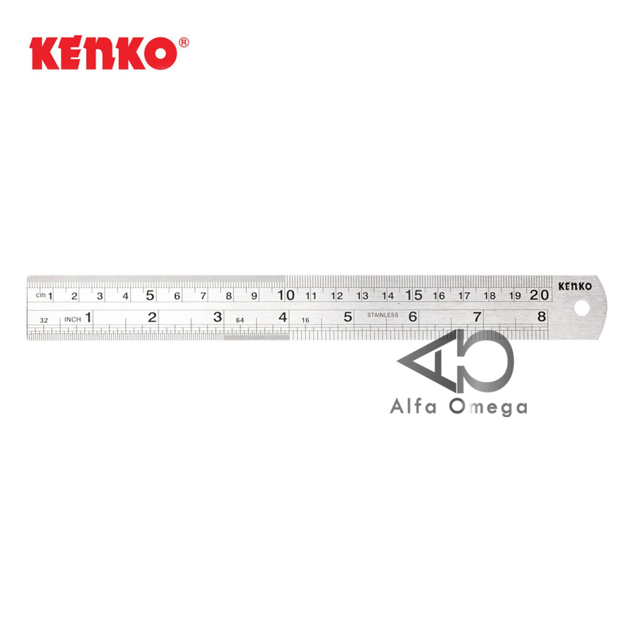 Jual Penggaris Besi Tebal Kenko Stainless Steel Ruler 20 cm | Shopee ...