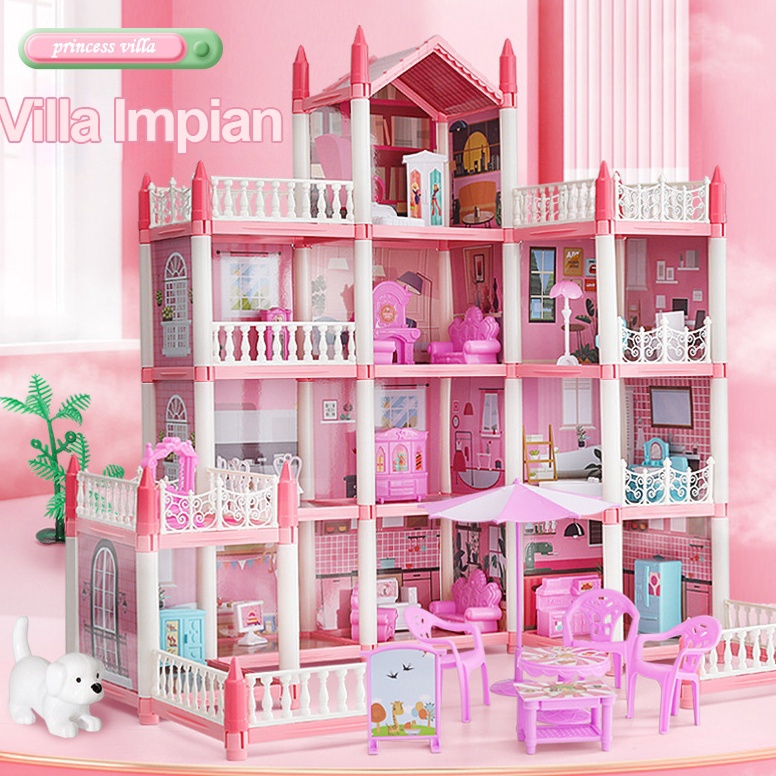 Jual ART L9Y7 Rumah Rumahan Barbie Cantik Villa Barbie Rumah Rumahan ...