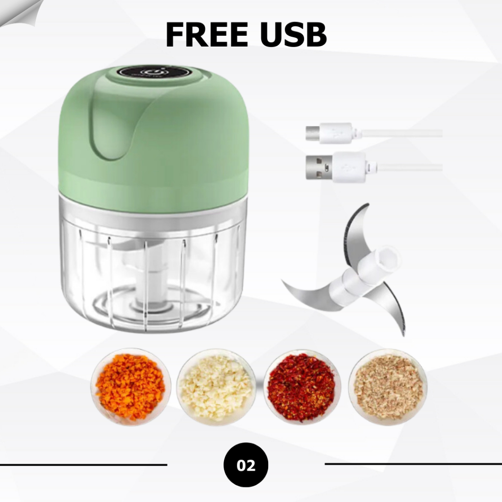 Jual Mini Chopper Alat Penggiling Serbaguna Kecil Mini Elektrik 250 ML ...