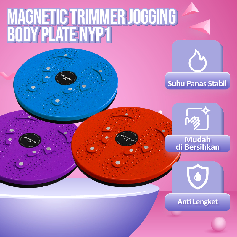 Jual Magnetic Trimmer Jogging Body Plate Waist Twisting Dengan Tali Pengecil Pinggang Alat Olah