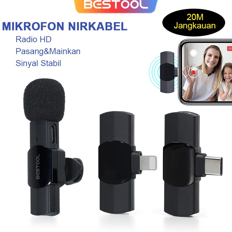 Jual REKOMENDASI BESTOOL Wireless Microphone Mic Clip On USB PC Laptop