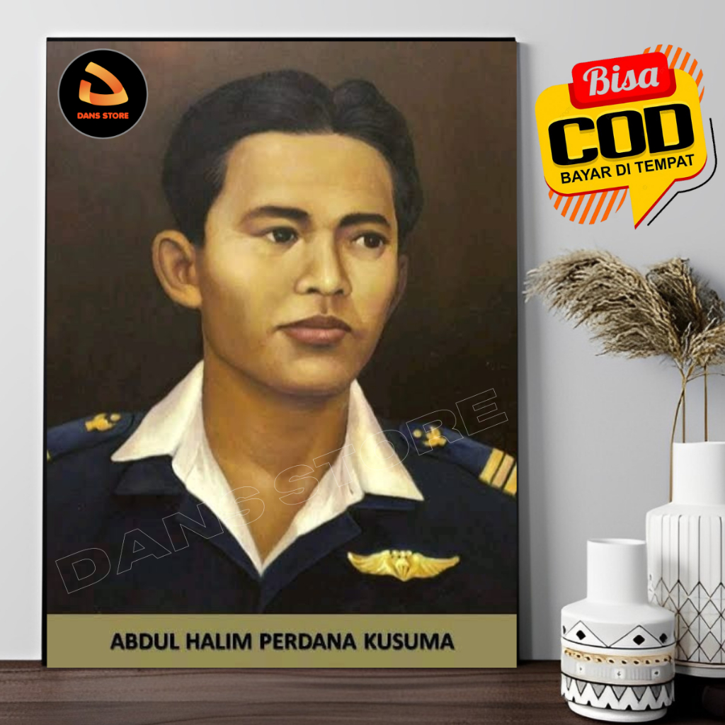 Jual Poster Pahlawan Nasional Abdul Halim Perdanakusuma Hasan Dinding ...