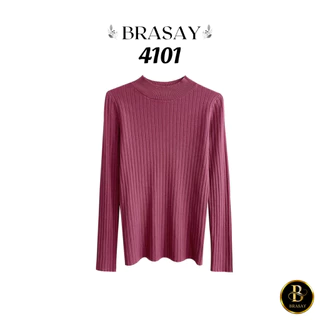 Brasay Atasan Baju Wanita Sweater Inner Rajut Baju Rajut Lengan Panjang Turtleneck 4101