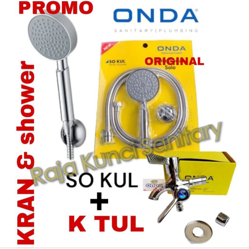 Jual PROMO Hand Shower ONDA SO KUL + KRAN ONDA K TUL/Paket Shower ONDA ...